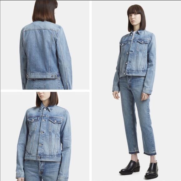 NWOT Helmut Lang Square Shoulder denim jac… - Picture 3 of 6